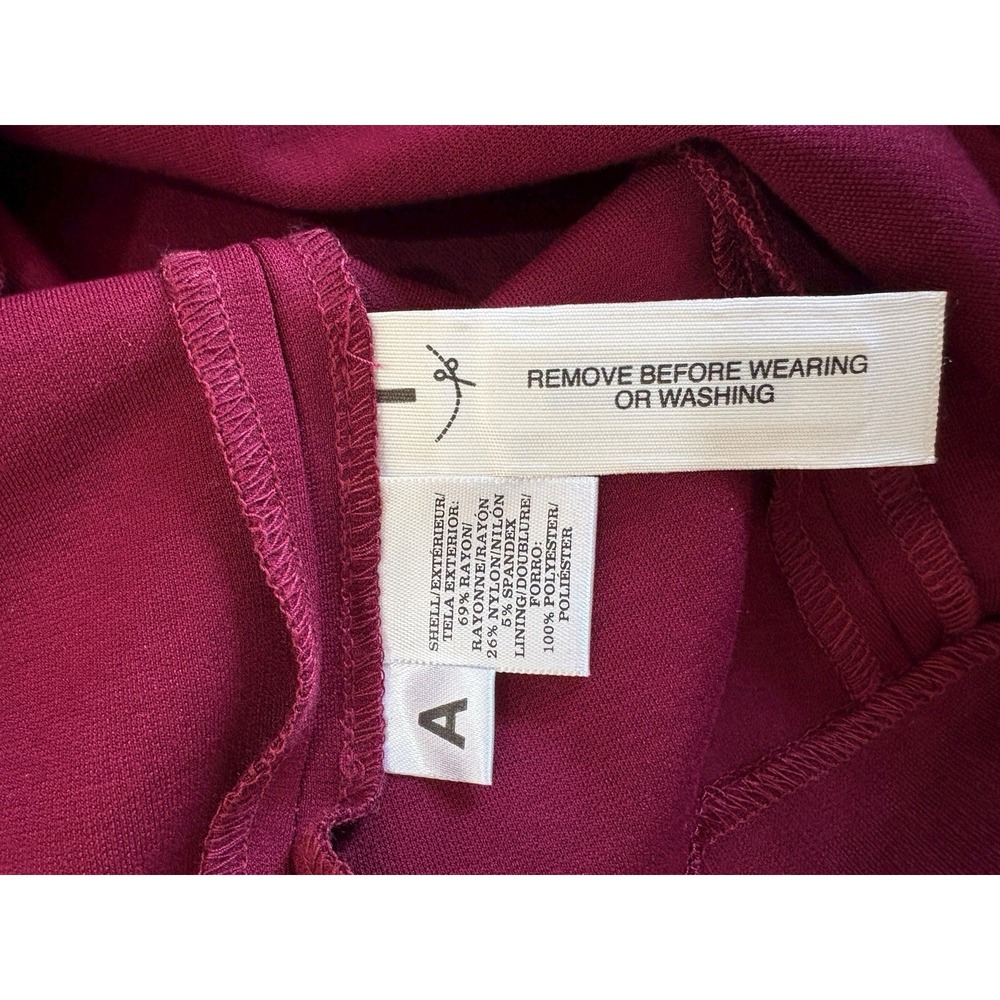 NWT Ann‎ Taylor Dress Peplum Burgundy Sz 2P Office Career  Professional Wiggle - Picture 10 of 10